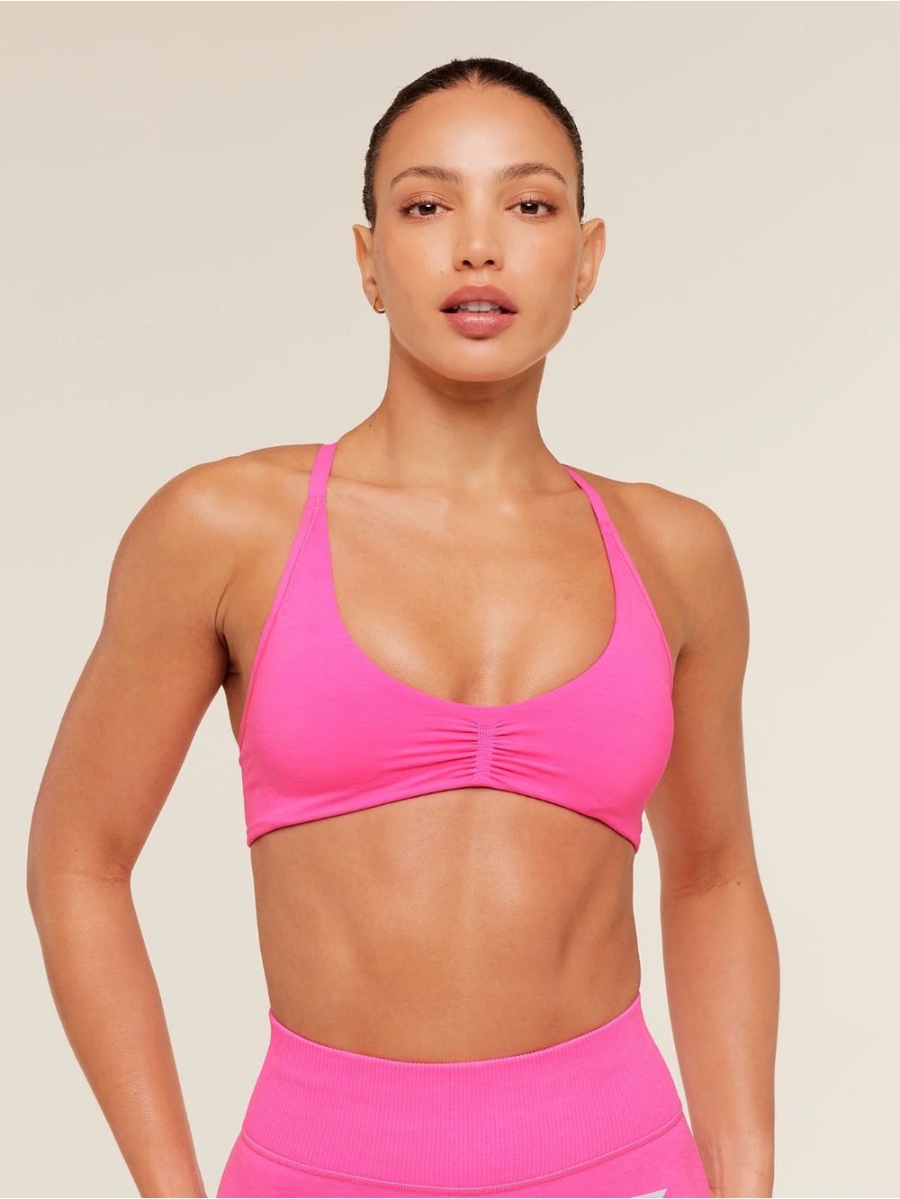 Gymshark interval seamless light support sports bra XL Hot Pink
